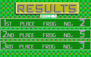 Frog Race atari screenshot